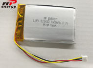 IEC62133 충전식 리튬 폴리머 배터리 GPS 523450 3.7V 1000mAh