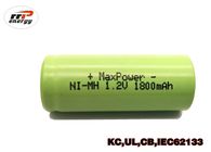 UL 세륨 KC 증명서를 가진 튼튼한 NIMH 재충전 전지 4/5A1800mAh 1.2V