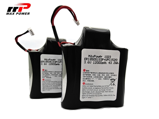 자동차 추적기 사용 3.6V 12.3Ah ER18505 플러스 HPC1520 리소클2 1차 리?? 이온 배터리 10년 유효기간
