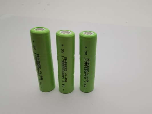 UL 3.6V 200mAh NIMH 재충전 배터리 1/3BBB 사용자 지정 NIMH 배터리 팩 사용 준비 NIMH 배터리 긴 주기 수명
