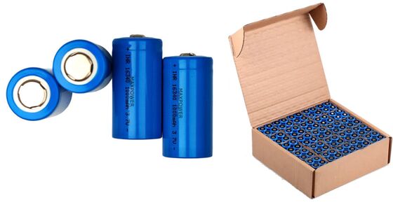 16340 3.7V 800mah 950mAh 1000mAh 리?? 이온 배터리 CR123A 손전등 팬 실린더 리?? 이온 배터리