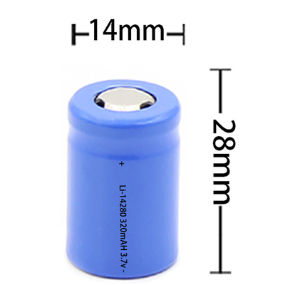 INR14280 350 mah 리튬 이온 전지 전기 면도기 치솔 3.7V 전지 2000 사이클
