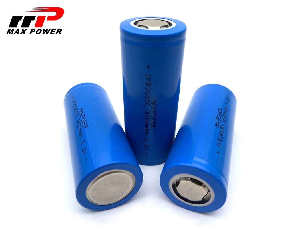 26650 3600mAh 3.2V Lithium LiFePO4 Battery 2000 Times Long Cycle Life