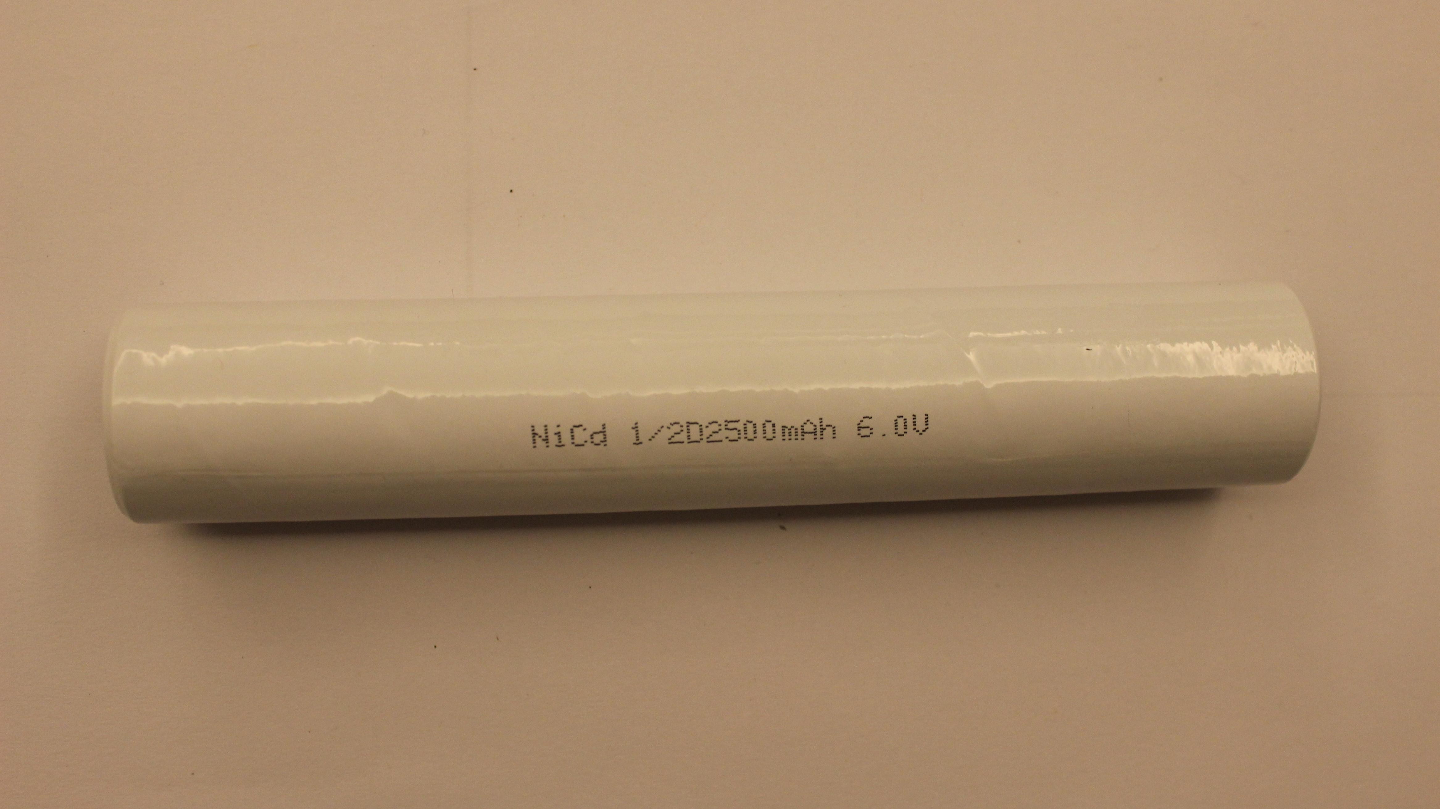 NiCd 6.0V 1/2D2500mAh 재충전용 플래시 전지 높은 모자 UL