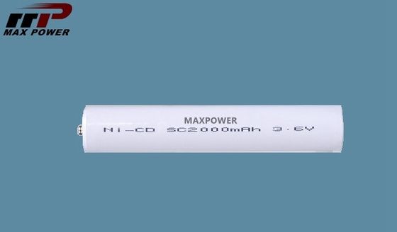3.6V 재충전용 플래시 전지, SC2000mAh NiCd 건전지