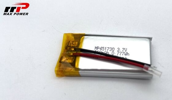 451730HP 210mAh 3.7V 리 폴리머 음성 녹음기 배터리 팩