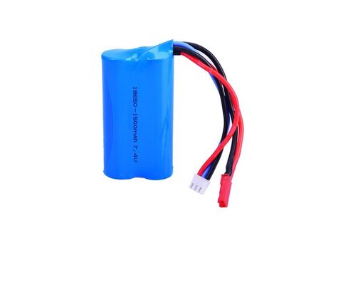 Aeromodel/전기 장난감을 위한 7.4V 18650 1500mAh 리튬 이온 재충전 전지 15C 출력 비율
